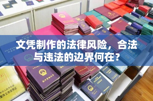 南头文凭制作的法律风险，合法与违法的边界何在？